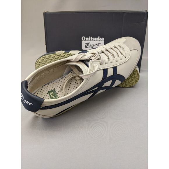 Onitsuka Tiger MEXICO 66 Leather 1183C102-200 Birch/Peacoat Unisex Size 6.5 - Picture 3 of 13